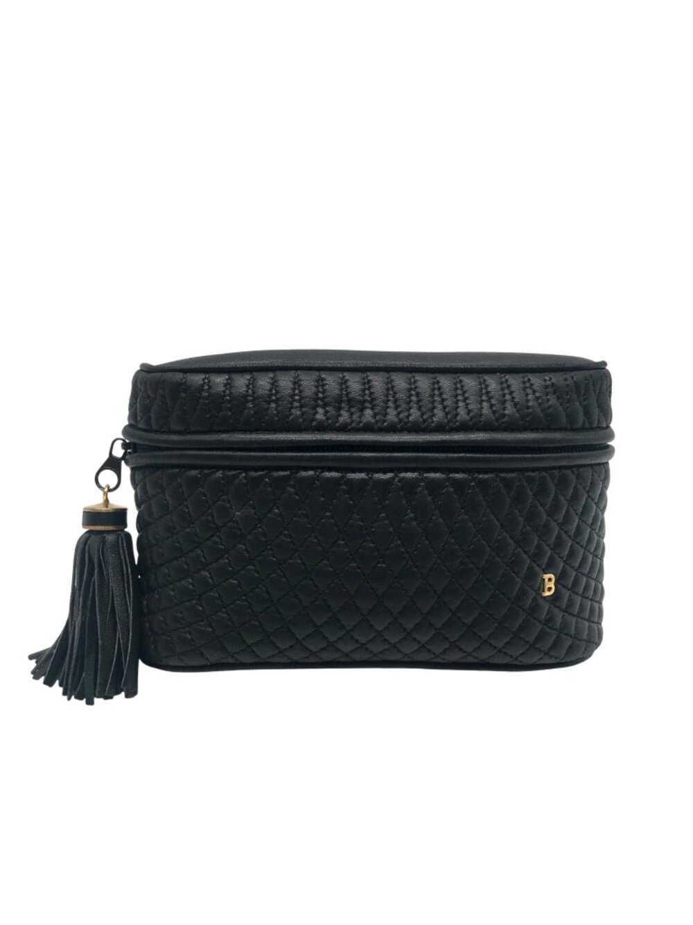 Bally Black Leather Quilted Lambskin Belt Bag